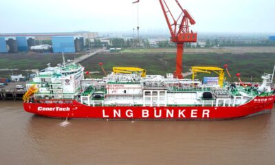 China: CIMC SOE delivers new LNG transport and bunkering vessel to CNOOC
