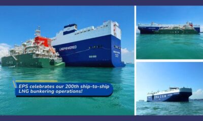 Singapore: EPS celebrates 200th STS LNG bunkering operation milestone