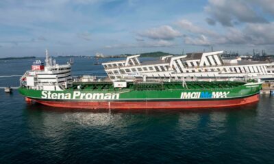 Methanol dual fuel tanker “Stena Prosperous” formally named in Singapore