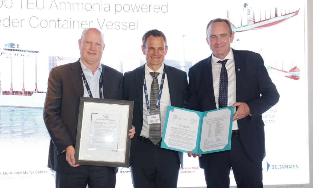 ABS and LR award AiP for new ammonia-fuelled container vessel design