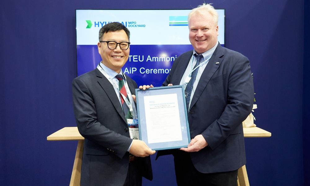 DNV awards AiP to HD Hyundai Mipo for new ammonia-powered boxship design