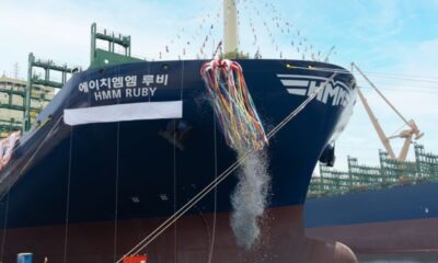 Korea-based HMM unveils 13,000 TEU LNG-ready boxship “HMM Ruby”