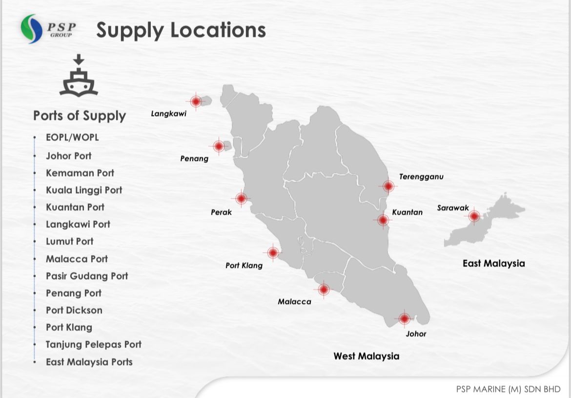 PSP Group supply locations