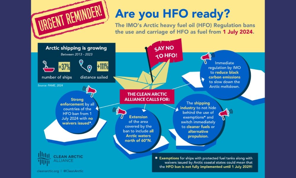 Clean Arctic Alliance calls on IMO member states to implement Arctic HFO ban