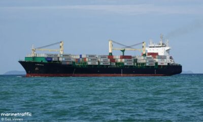 Singapore- flagged container vessel LOBIVIA