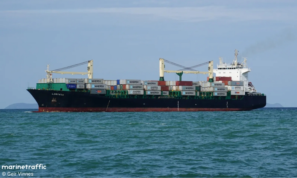 Singapore- flagged container vessel LOBIVIA