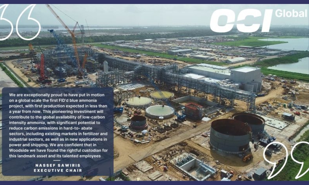 Woodside to buy OCI Global blue ammonia plant for USD 2.35 billion