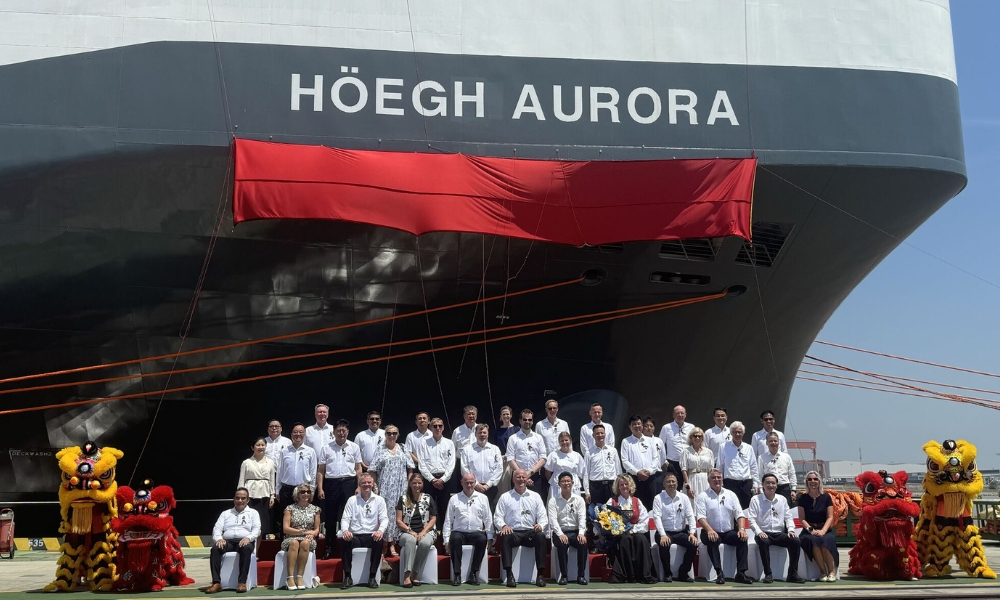 Höegh Autoliners takes delivery of its first ammonia, methanol-ready Aurora Class PCTC
