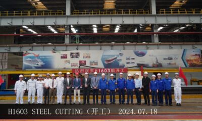 Steel cutting begins on Grimaldi Group ammonia-ready PCTC “Grande Tianjin”