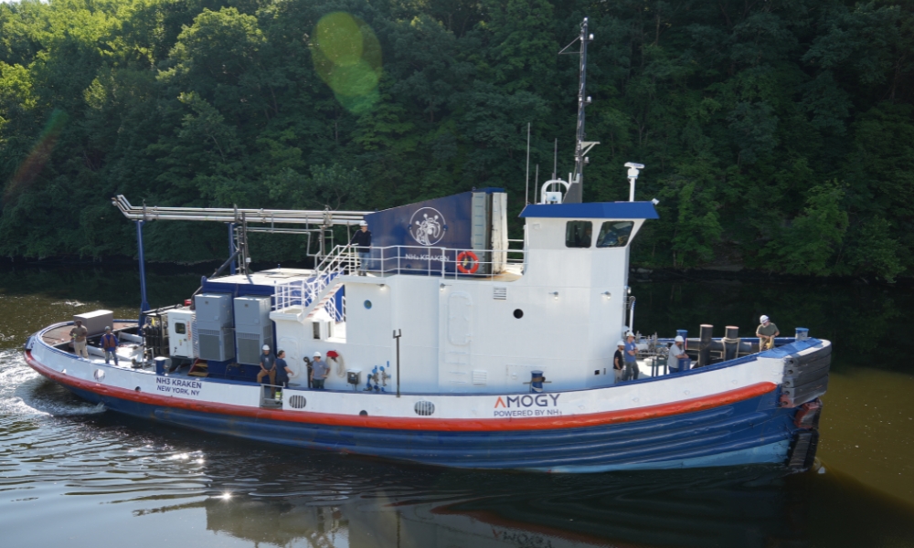 Amogy ammonia-powered tug “NH3 Kraken” completes maiden voyage 26 Amogy ammonia-powered tug “NH3 Kraken” completes maiden voyage