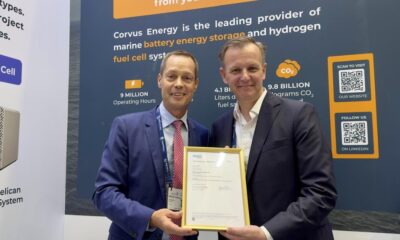 Corvus Energy gas-safe marine fuel cell system receives type approval by DNV