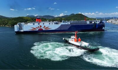 MOL floats out LNG-fuelled ferry “Sunflower Pirka” in ceremony