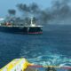Towing of burning oil tanker “MV Sounion” underway in Red Sea