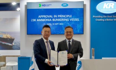 HD Hyundai Mipo receives KR AiP for ammonia and LNG bunkering vessels
