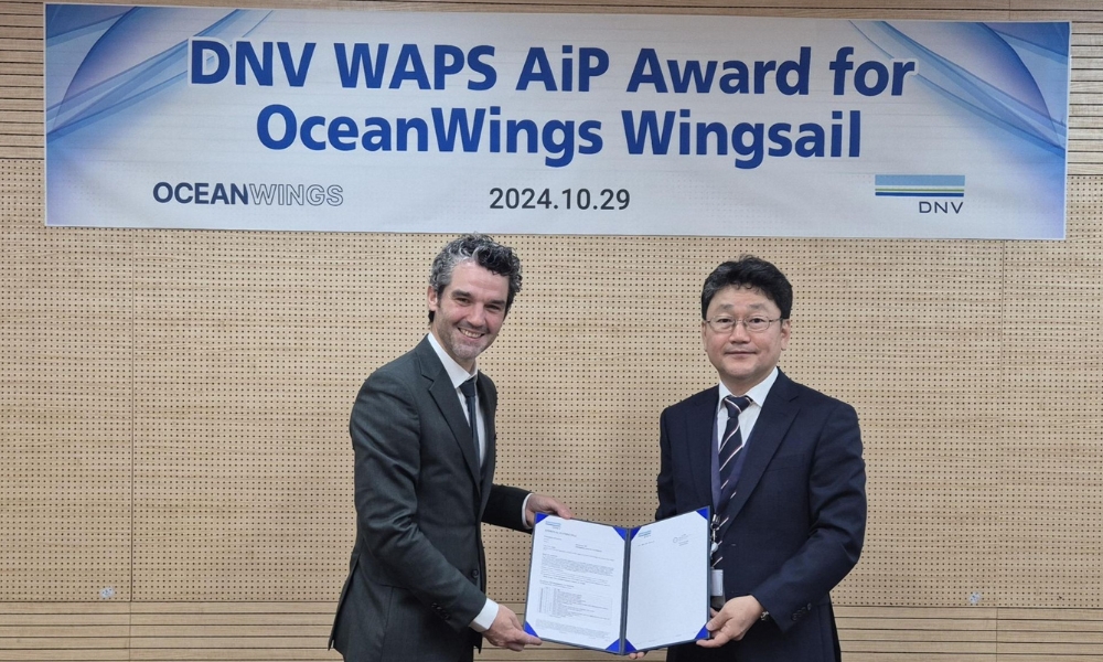 DNV grants AiP to OceanWings for wind propulsion system in South Korea