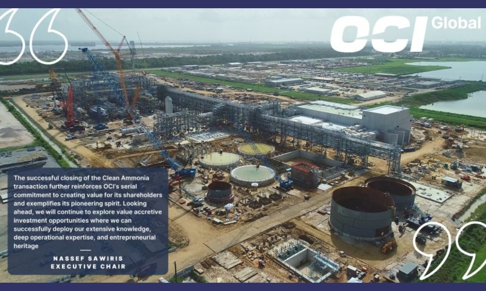 Woodside completes acquisition of OCI Clean Ammonia project in Texas