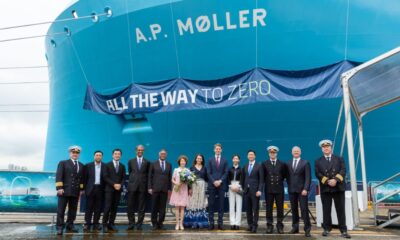 Maersk names latest methanol dual-fuel vessel after founder in Singapore