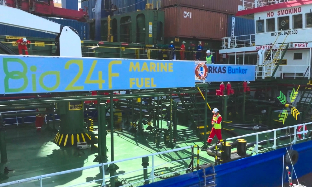 Arkas Bunker supplies bio bunker fuel to Yang Ming containership in Türkiye