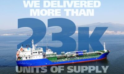 Arkas Bunker reports delivering 7 million mt of marine fuel since 2006