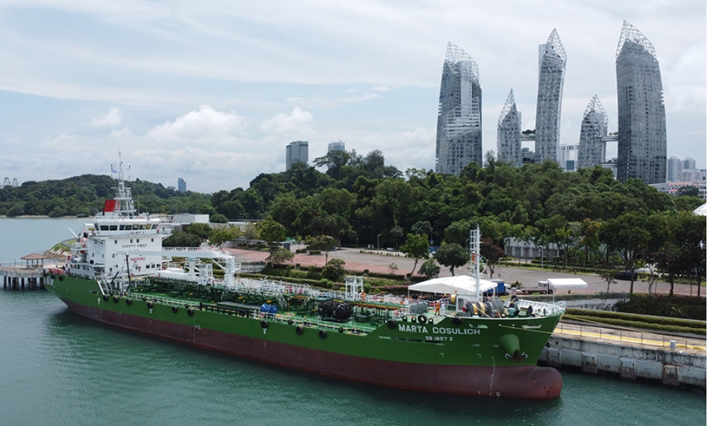 Fratelli Cosulich debuts first B100 biofuel bunkering operation in Singapore