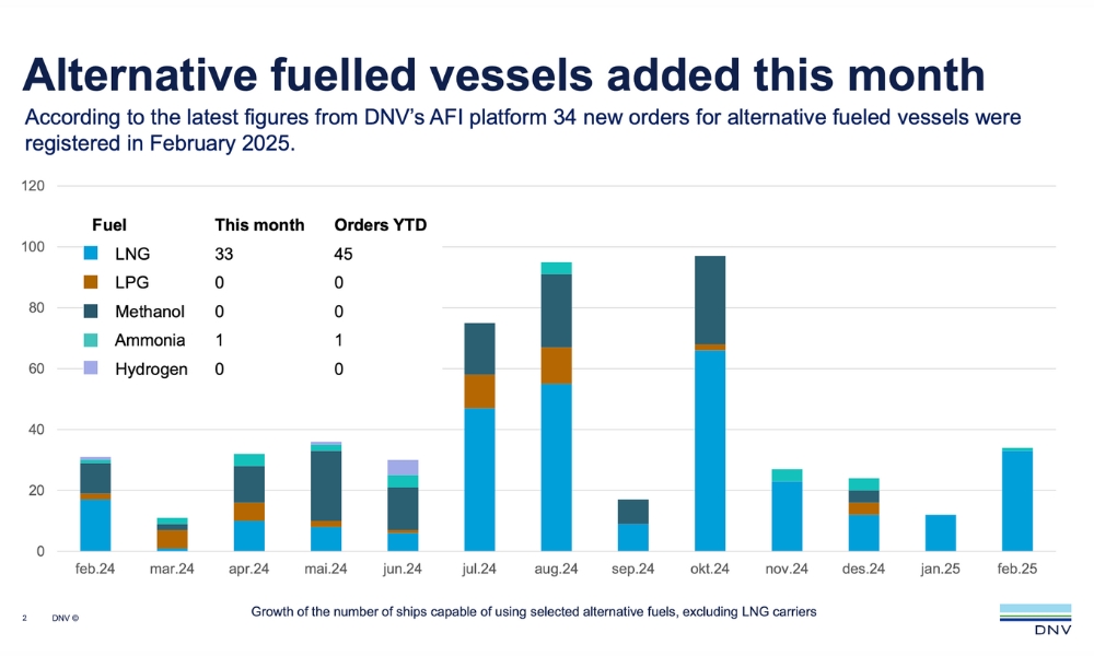 DNV highlights surge of orders for LNG bunkering vessels in February