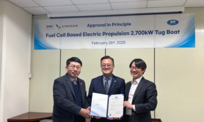 KR awards AiP to VINSSEN for Korea's first hydrogen fuel cell-powered tugboat