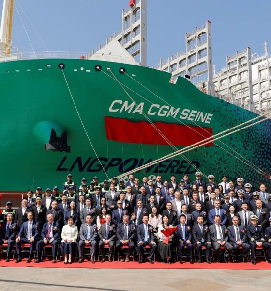 Chinese shipbuilder delivers CMA CGM’s Singapore-flagged LNG-powered boxship