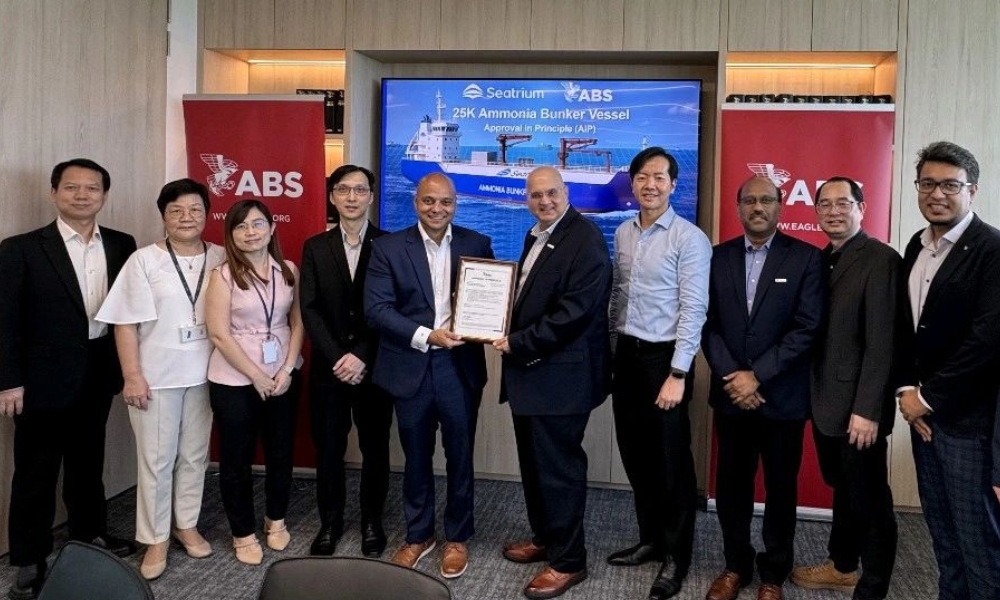 Singapore-based Seatrium receives AiP from ABS for ammonia bunker vessel