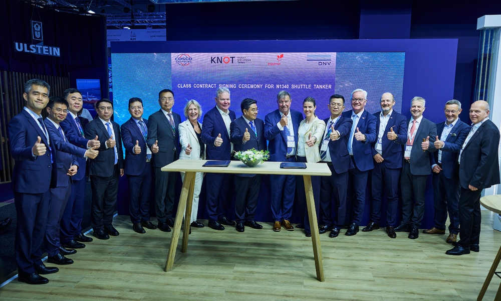 DNV and COSCO sign contract to class KNOT’s methanol-ethanol ready shuttle tanker