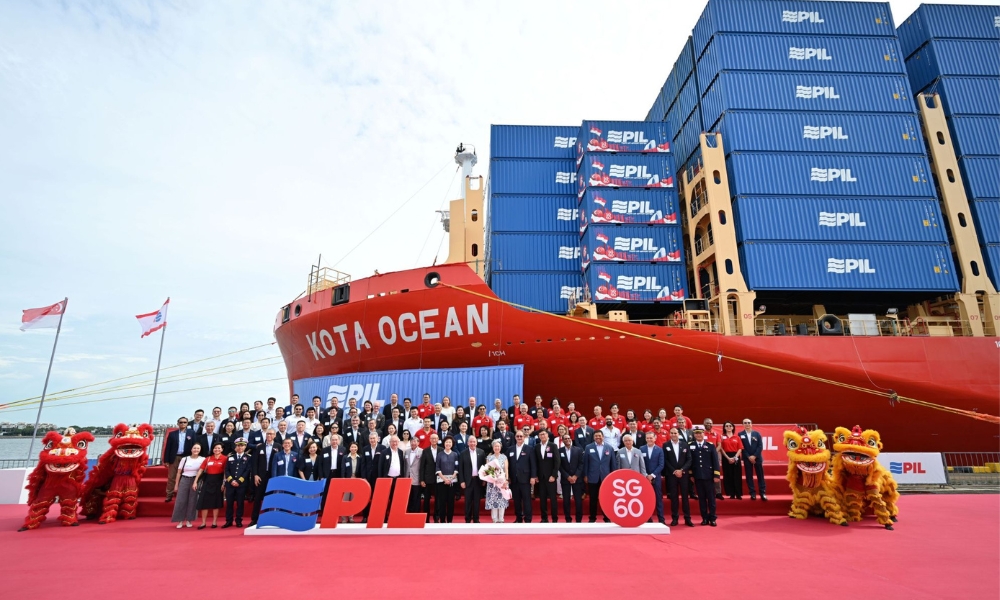 Pacific International Lines names LNG dual-fuel container vessel in Singapore