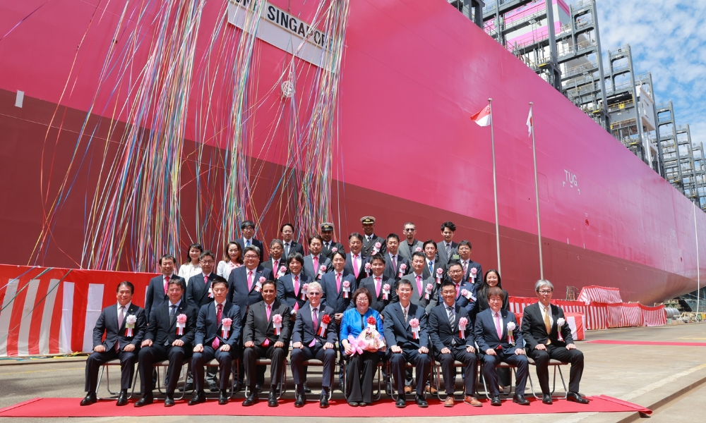 Singapore: ONE names sixth ammonia/methanol-ready vessel in Japan