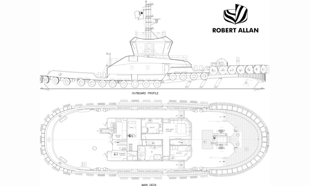 Robert Allan wins contract to design battery electric tug for Tianjin Port in China