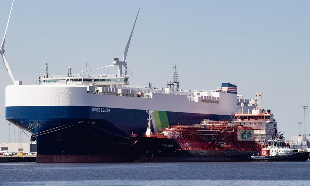 NYK starts continuous use of bio-LNG bunker fuel from Titan on car carriers