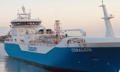 Gasum’s LNG bunkering vessel “Coralius” completes 1000th operation