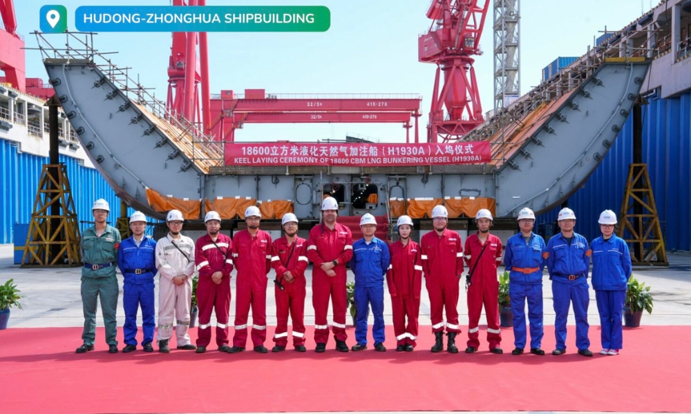 China: Hudong-Zhonghua lays keel for TotalEnergies LNG bunker vessel