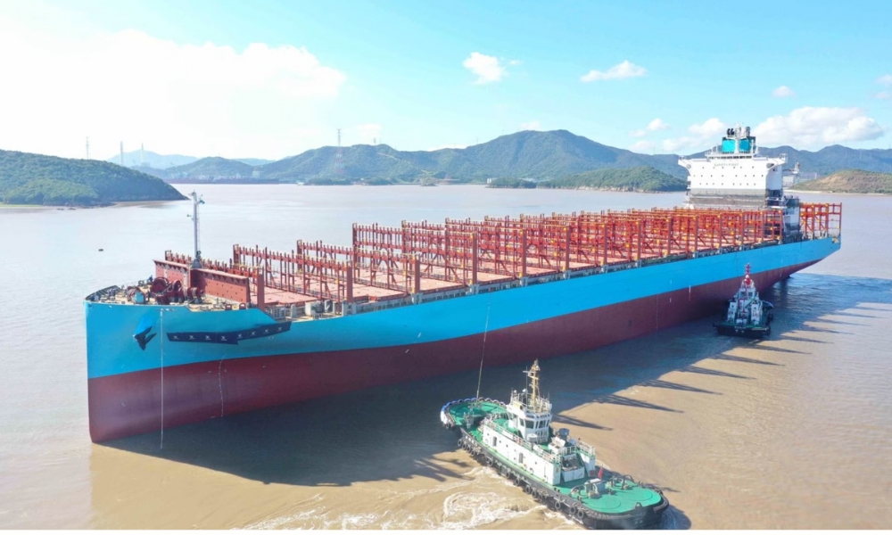 Tsuneishi Shipbuilding launches new methanol dual-fuel containership in China