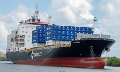 Crowley’s new LNG-powered containership begins commercial service