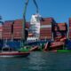 Over 70 shipping containers topple off cargo ship into water of Port of Long Beach