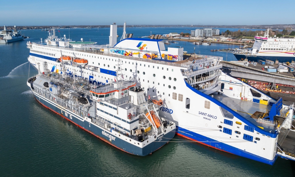 Titan completes first bio-LNG bunker fuel delivery to Brittany Ferries ship in Portsmouth