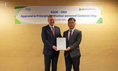 HD KSOE receives DNV AiP for nuclear-powered container ship design