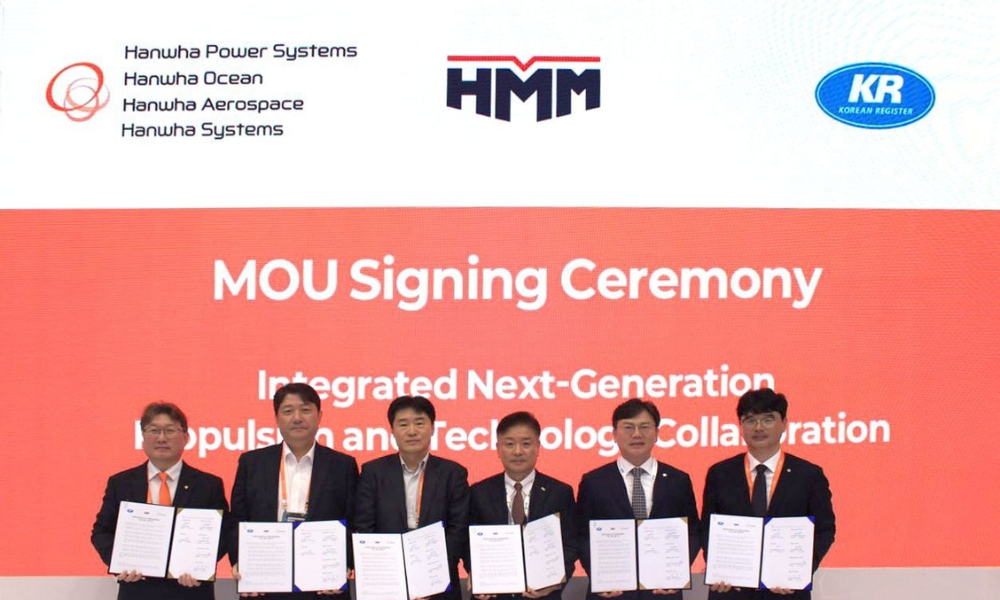 HMM, Hanwha and KR to develop zero-carbon propulsion system for ships