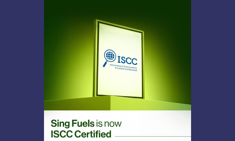 Singapore bunker trader Sing Fuels obtains ISCC certification