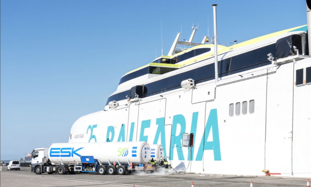 Baleària begins operating three of its ships solely on bio-LNG bunker fuel