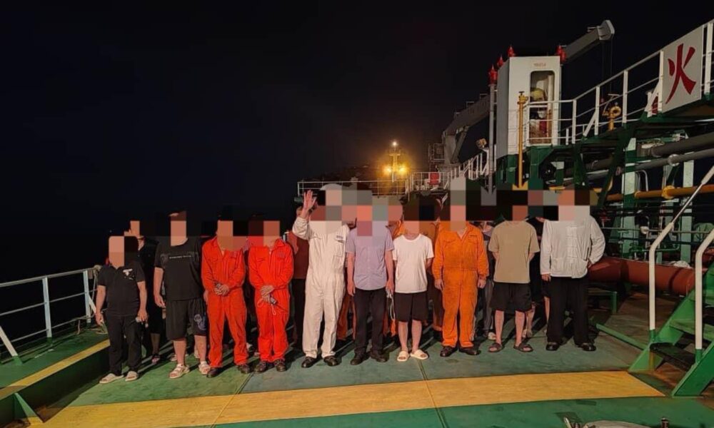 Malaysia: MMEA detains tanker with 20 Chinese crew members onboard in Penang waters