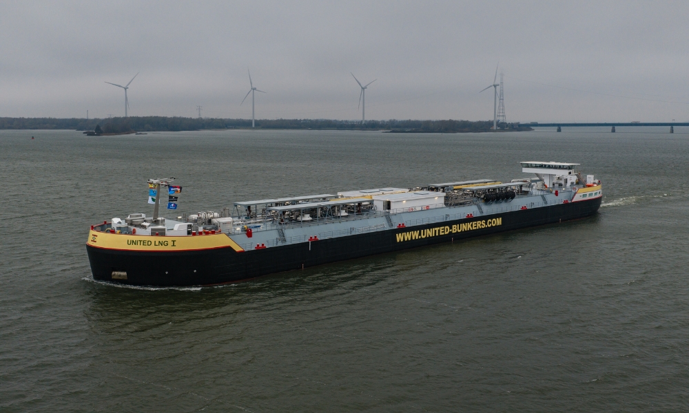Somtrans christens LNG bunker barge “United LNG I” in Antwerp