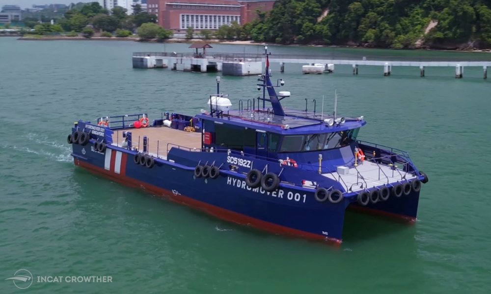 Fully electric cargo vessel Hydromover 2.0 enters service in Singapore