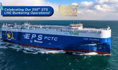 Singapore: EPS achieves 550th STS LNG bunkering op milestone with FueLNG and Shell