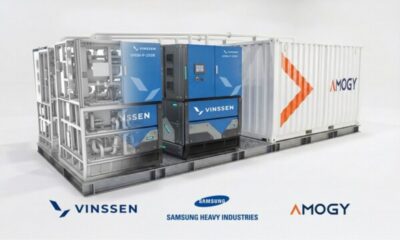 VINSSEN, SHI, and Amogy team up on ammonia-hydrogen fuel cell power pack for ships