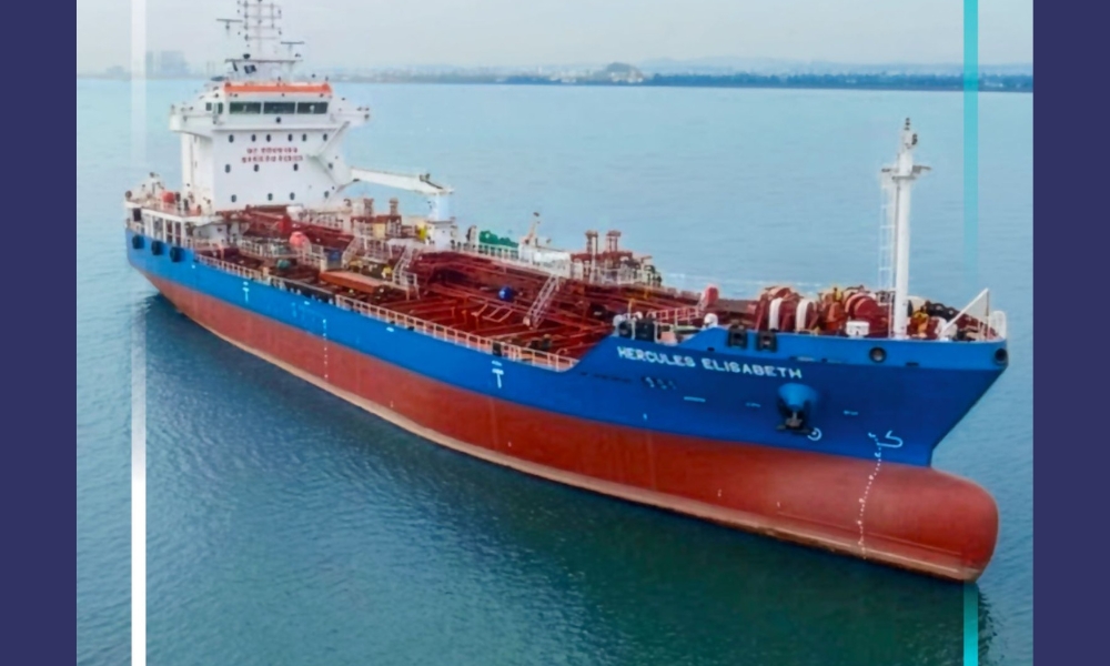 HTM takes delivery of second methanol bunker tanker “Hercules Elisabeth” in China