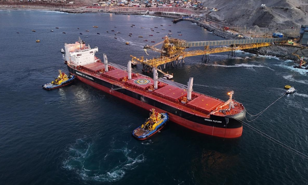 NYK Group operates dual-fuel bulk carrier on methanol bunker fuel for BHP